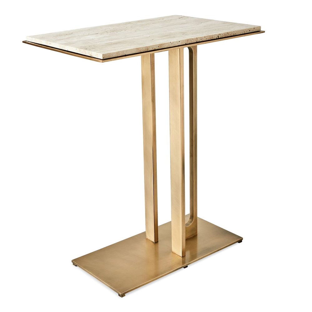 Mesa Ocasional Cantilever - Travertino