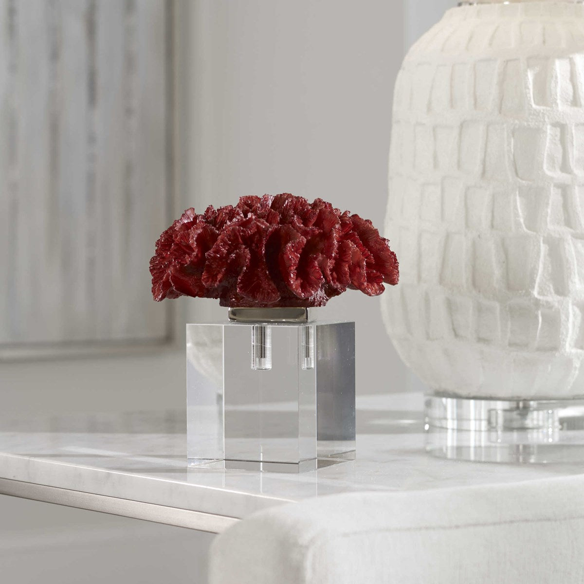 Escultura Ramo de Coral Rojo
