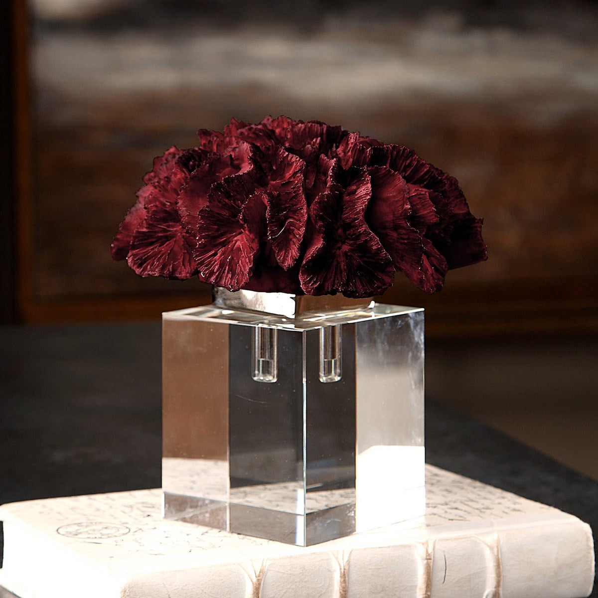 Escultura Ramo de Coral Rojo