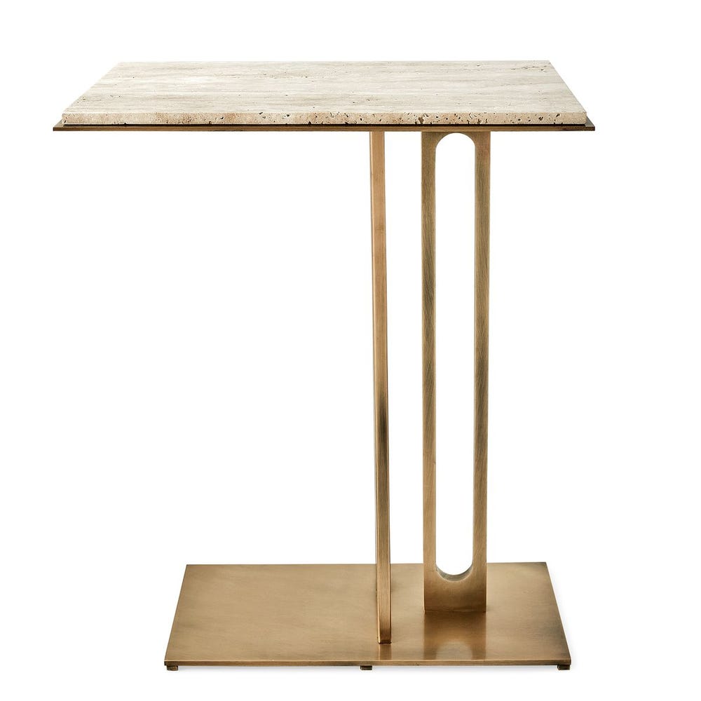 Mesa Ocasional Cantilever - Travertino
