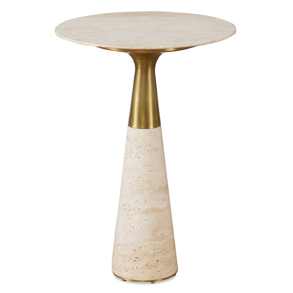 Mesa Ocasional Pier , Travertino Beige
