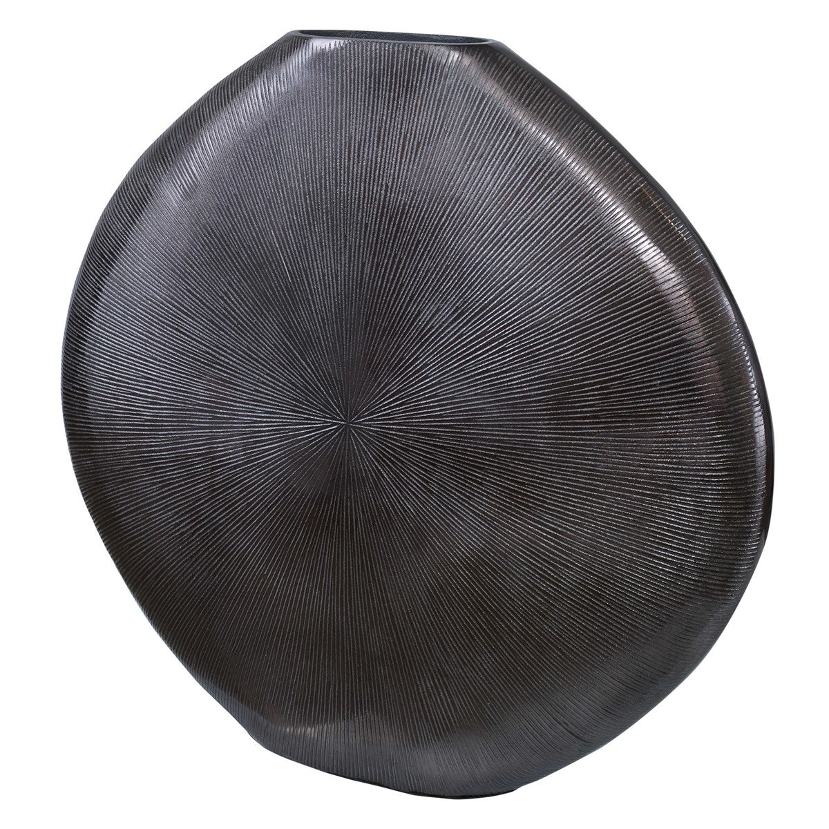 Florero Greta Negro Plateado