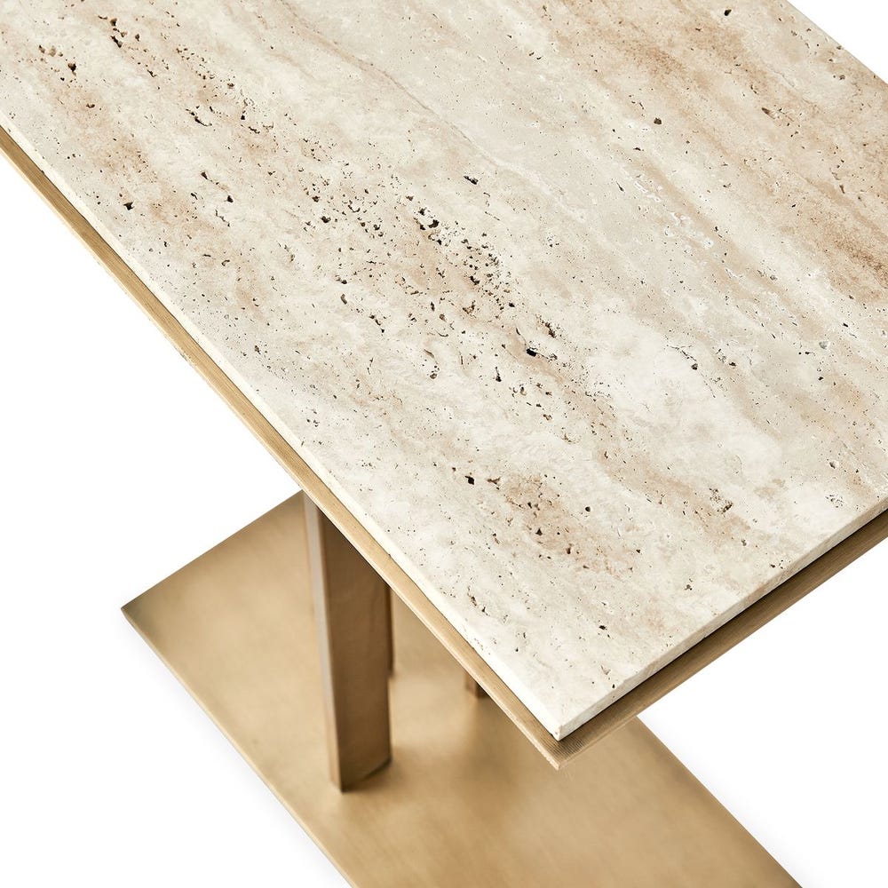 Mesa Ocasional Cantilever - Travertino