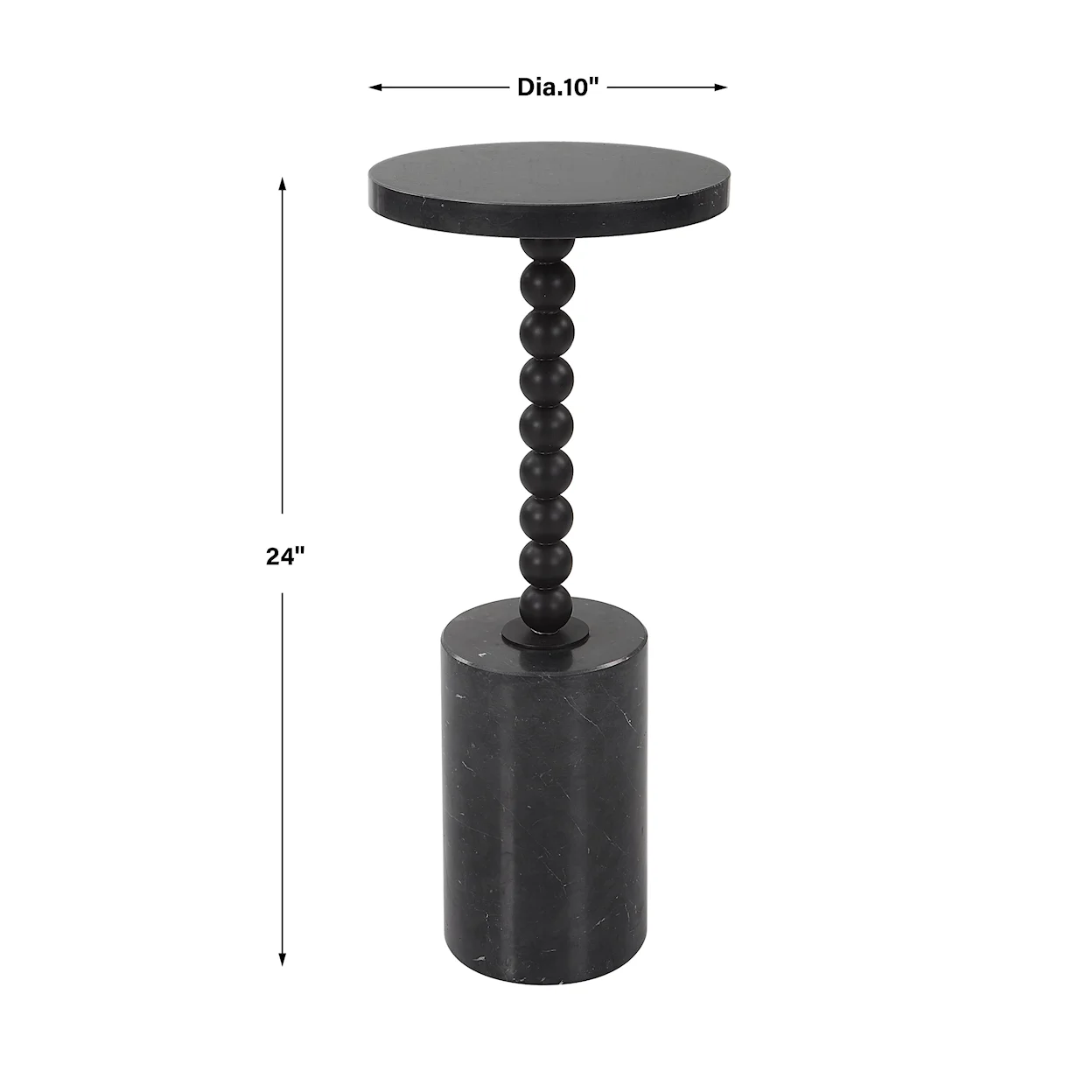 Mesa Ocasional en Mármol Negro