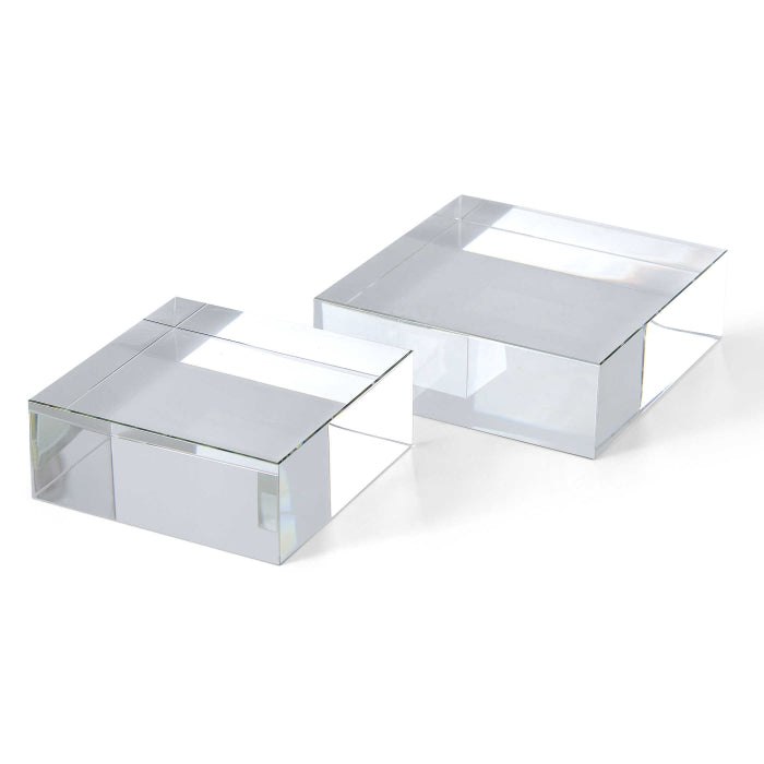 Elevadores/esculturas cuadradas, juego de 2